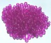 200 4x6mm Transparent Violet Acrylic Crow Beads